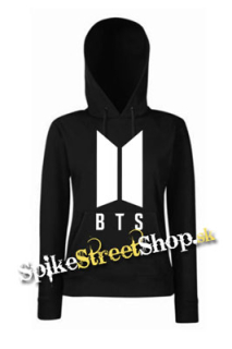 BTS - BANGTAN BOYS - Logo - čierna dámska mikina (-60%=VÝPREDAJ)