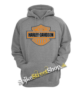 HARLEY DAVIDSON MOTOR CYCLES - šedá pánska mikina (-45%=VÝPREDAJ)