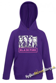 BLACKPINK - Logo & Band - fialová detská mikina (-50%=VÝPREDAJ)