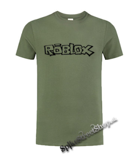 ROBLOX - Logo - olivové detské tričko (-50%=VÝPREDAJ)