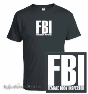 FBI - čierne pánske tričko (-60%=VÝPREDAJ)
