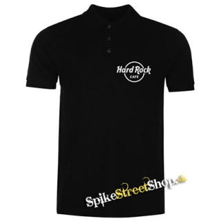 HARDROCK CAFE - čierna pánska polokošeľa (-60%=VÝPREDAJ)