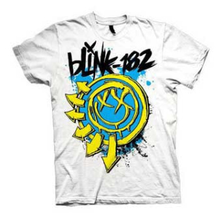 BLINK 182 - Smiley 2.0 - biele pánske tričko (-60%=VÝPREDAJ)