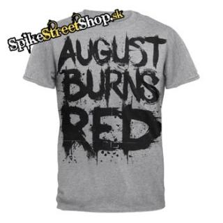 AUGUST BURNS RED - Big Logo - sivé pánske tričko (-50%=VÝPREDAJ)