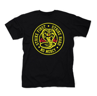 COBRA KAI - Strike First - čierne detské tričko (-70%=VÝPREDAJ)