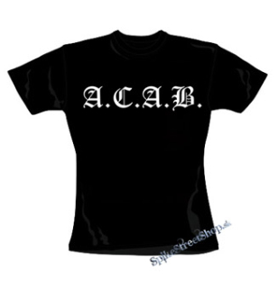 A.C.A.B. - čierne dámske tričko (-70%=VÝPREDAJ)
