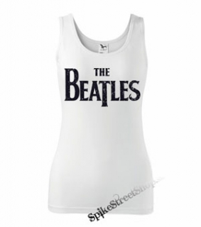 BEATLES - Logo Vintage - Ladies Vest Top - biele (-30%=VÝPREDAJ)