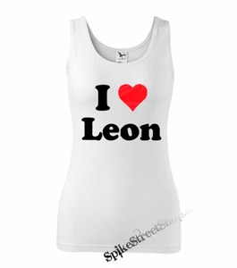 I LOVE LEON - Ladies Vest Top - biele (-30%=VÝPREDAJ)