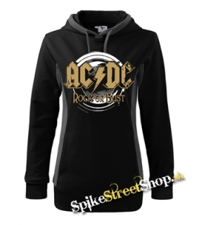 AC/DC - Rock Or Bust Gold - čierna dámska mikina (-50%=VÝPREDAJ)