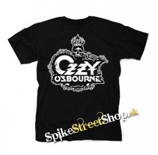 OZZY OSBOURNE - Logo Crowned Skull - pánske tričko (-30%=VÝPREDAJ)
