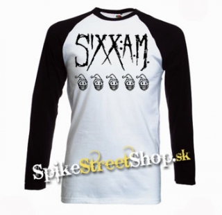 SIXX AM - Logo - pánske tričko s dlhými rukávmi (-60%=VÝPREDAJ)
