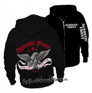 AGNOSTIC FRONT - Now And Forever - čierna pánska mikina na zips