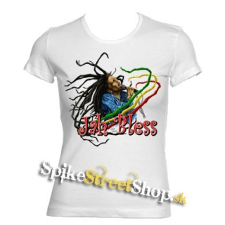 BOB MARLEY - Jah Bless - biele dámske tričko (-70%=VÝPREDAJ)