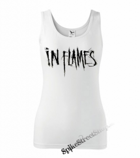 IN FLAMES - Logo - Ladies Vest Top - biele (-60%=VÝPREDAJ)
