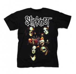 SLIPKNOT - Mask Band Motive 1 - čierne pánske tričko (-40%=VÝPREDAJ)