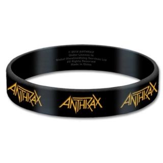 ANTHRAX - Logo - čierny gumený náramok