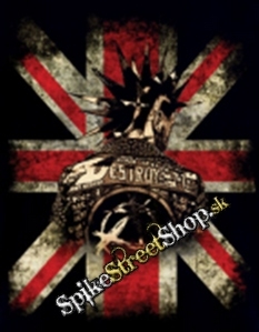 BORN TO BE PUNK - U.K. Flag - chrbtová nášivka