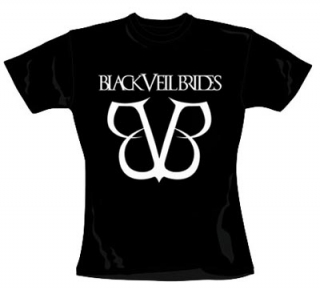 BLACK VEIL BRIDES - biele logo - čierne dámske tričko (-60%=VÝPREDAJ)