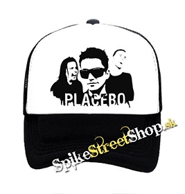 PLACEBO - Wings Logo - čiernobiela sieťkovaná šiltovka model "Trucker"