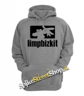 LIMP BIZKIT - Spray Logo - šedá pánska mikina (-50%=VÝPREDAJ)