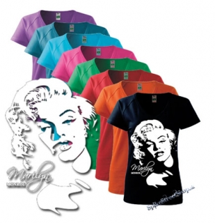 MARILYN MONROE - Portrait - farebné dámske tričko (-40%=VÝPREDAJ)