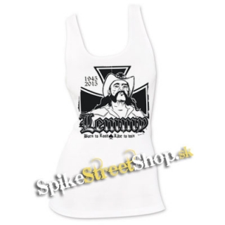 LEMMY - Born To Lose, Live To Win - Ladies Vest Top - biele (-60%=VÝPREDAJ)