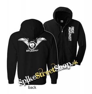 RISE AGAINST - Wings Logo - mikina na zips (-50%=VÝPREDAJ)