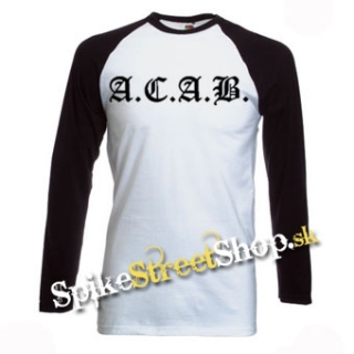 A.C.A.B. - Logo - pánske tričko s dlhými rukávmi (-50%=VÝPREDAJ)