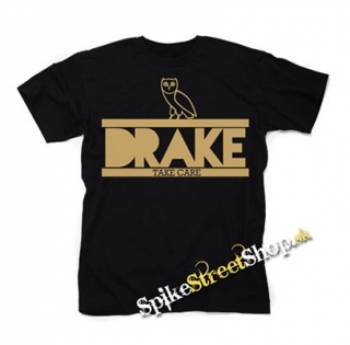 DRAKE - Take Care - čierne detské tričko (-60%=VÝPREDAJ)