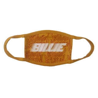 BILLIE EILISH - Racer Logo & Graffiti Yellow - rúško na tvár (Výpredaj)