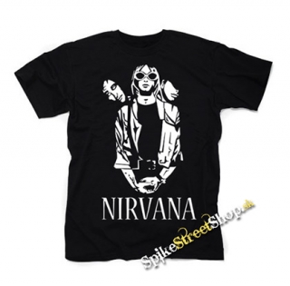 NIRVANA - Band Graffiti Poster - čierne detské tričko (-50%=VÝPREDAJ)