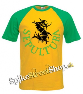 SEPULTURA - Brasil - žltozelené pánske tričko (-50%=VÝPREDAJ)