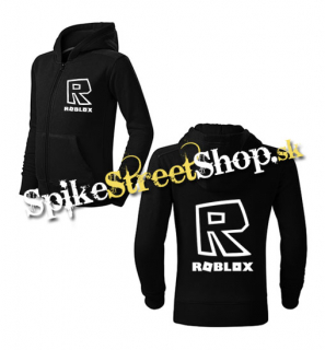 ROBLOX - Symbol & Znak - čierna detská mikina na zips (-50%=VÝPREDAJ)