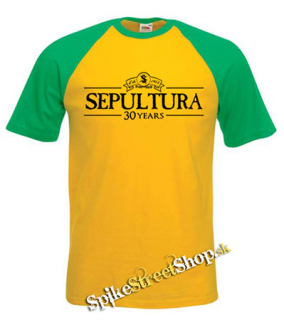 SEPULTURA - 30 Years - žltozelené pánske tričko (-50%=VÝPREDAJ)