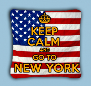 KEEP CALM AND GO TO NEW YORK - vankúš (Výpredaj)