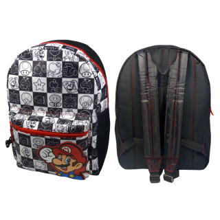 NINTENDO - Black White Mario Backpack - ruksak - Výpredaj