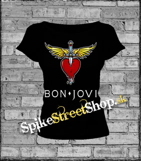 BON JOVI - Heart Logo - dámske tričko (Výpredaj)