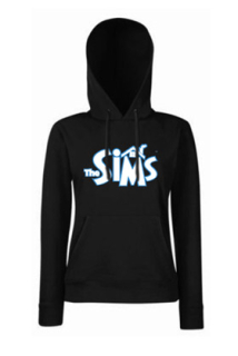 THE SIMS - Logo - čierna dámska mikina (-50%=VÝPREDAJ)