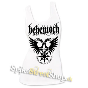 BEHEMOTH - New Aeon Musick - Ladies Vest Top - biele (-50%=VÝPREDAJ)