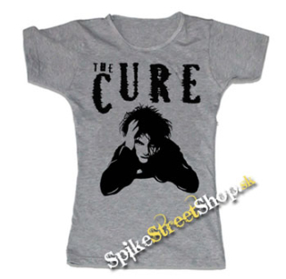 THE CURE - Robert Smith Portrait - šedé dámske tričko (-60%=VÝPREDAJ)