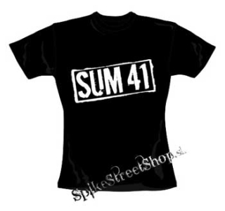 SUM 41 - biele logo - čierne dámske tričko (-50%=VÝPREDAJ)