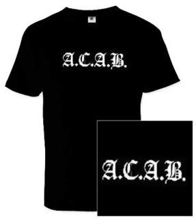 A.C.A.B. - čierne pánske tričko (-50%=VÝPREDAJ)