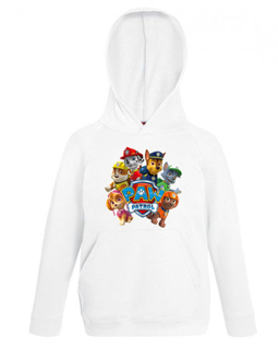 Biela detská mikina LABKOVÁ PATROLA - PAW PATROL- Motív 2 (-70%=VÝPREDAJ)