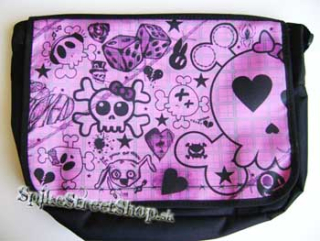 MONSTER HIGH - Pink Skulls - taška na rameno (Výpredaj)