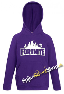 FORTNITE - Logo - fialová detská mikina (-50%=VÝPREDAJ)