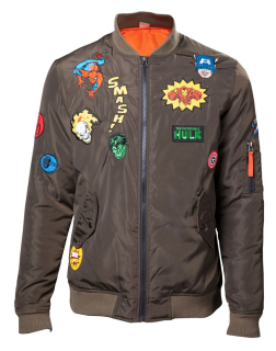 MARVEL COMICS - Men's Green Bomber Jacket - zelená pánska bunda (Výpredaj)