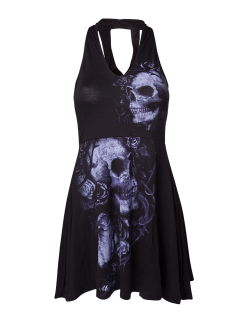 ALCHEMY GOTHIC - Dead Flowers Women's Dress - čierny dámsky top (Výpredaj)