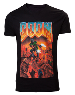 DOOM - Classic Box Art T-shirt - čierne pánske tričko (Výpredaj)