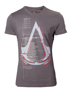 ASSASSINS CREED - Legendary Crest Logo T-shirt - sivé pánske tričko (Výpredaj)