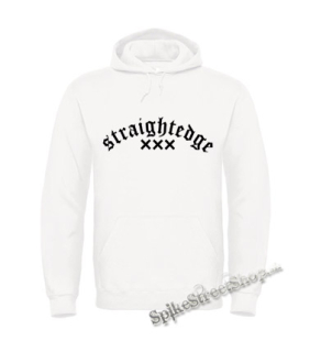 STRAIGHT EDGE - Logo - biela pánska mikina